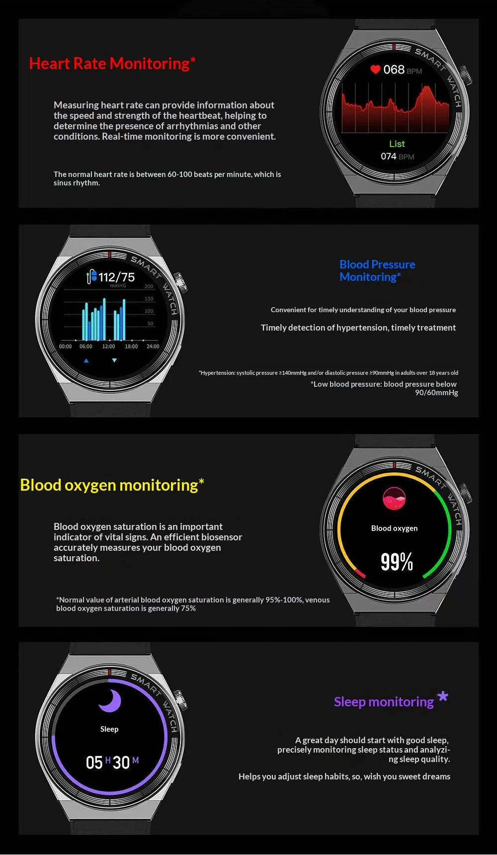 Smartwatch With Bluetooth Calling Voice Recording And Sports Modes