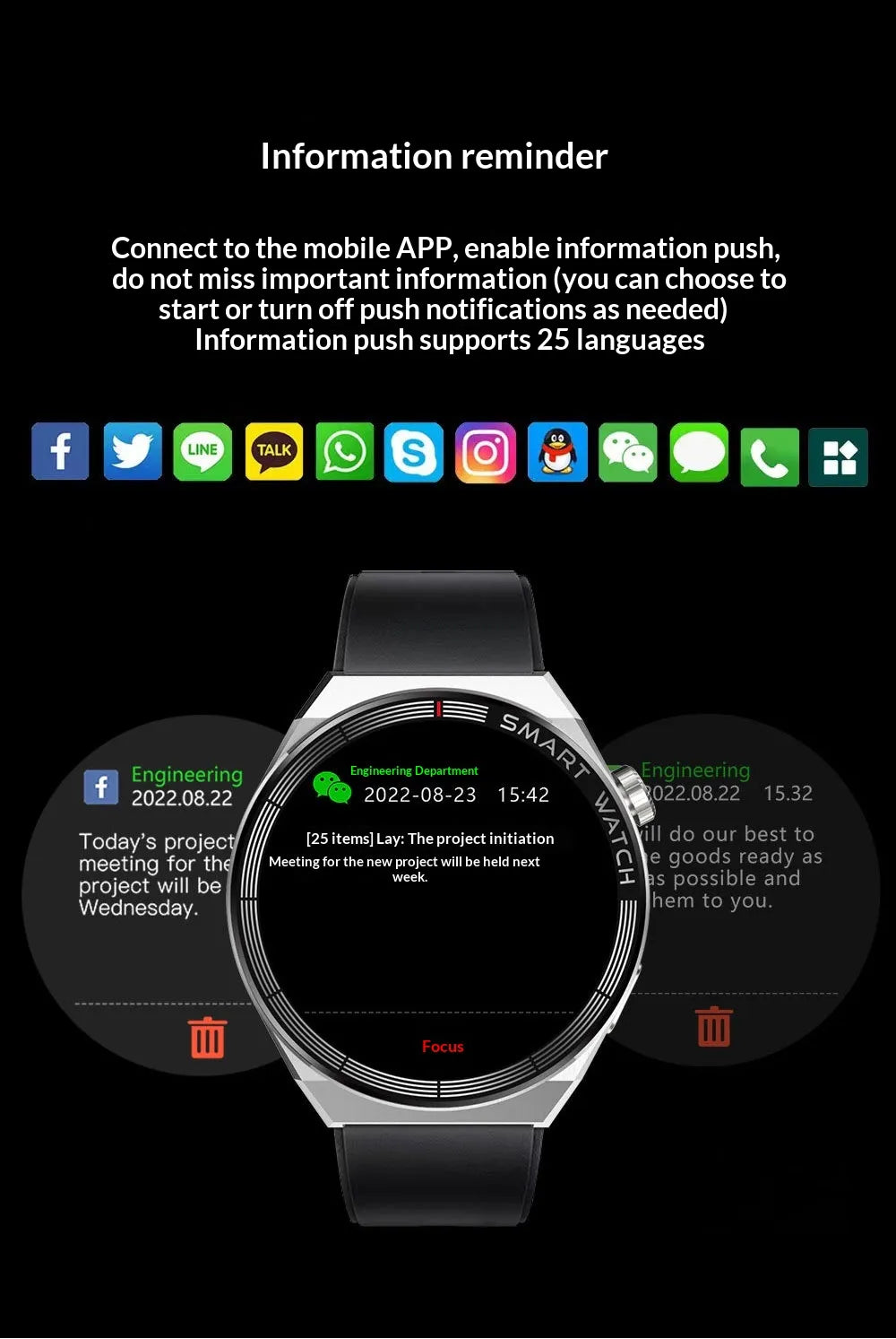 Smartwatch With Bluetooth Calling Voice Recording And Sports Modes